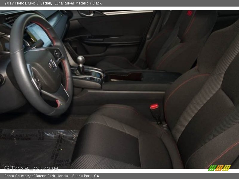 Lunar Silver Metallic / Black 2017 Honda Civic Si Sedan