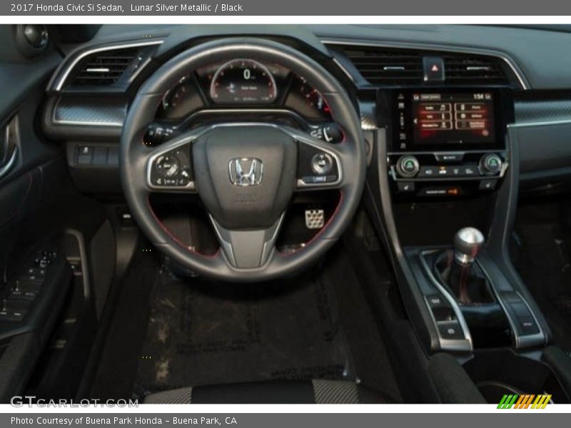 Lunar Silver Metallic / Black 2017 Honda Civic Si Sedan