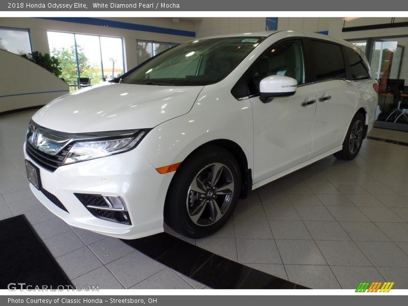 White Diamond Pearl / Mocha 2018 Honda Odyssey Elite