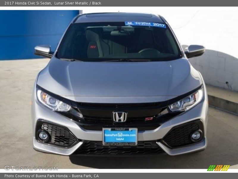 Lunar Silver Metallic / Black 2017 Honda Civic Si Sedan