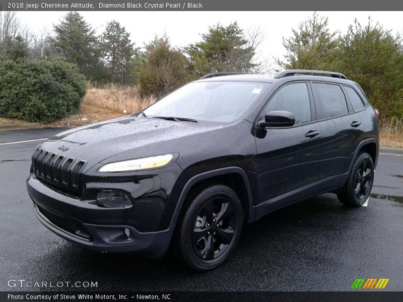 Diamond Black Crystal Pearl / Black 2018 Jeep Cherokee Altitude