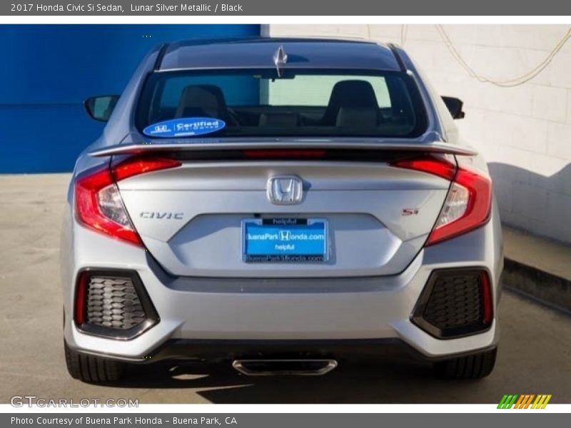 Lunar Silver Metallic / Black 2017 Honda Civic Si Sedan