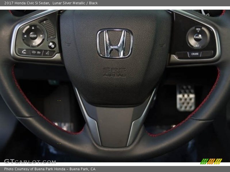 Lunar Silver Metallic / Black 2017 Honda Civic Si Sedan