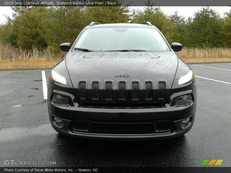 Diamond Black Crystal Pearl / Black 2018 Jeep Cherokee Altitude