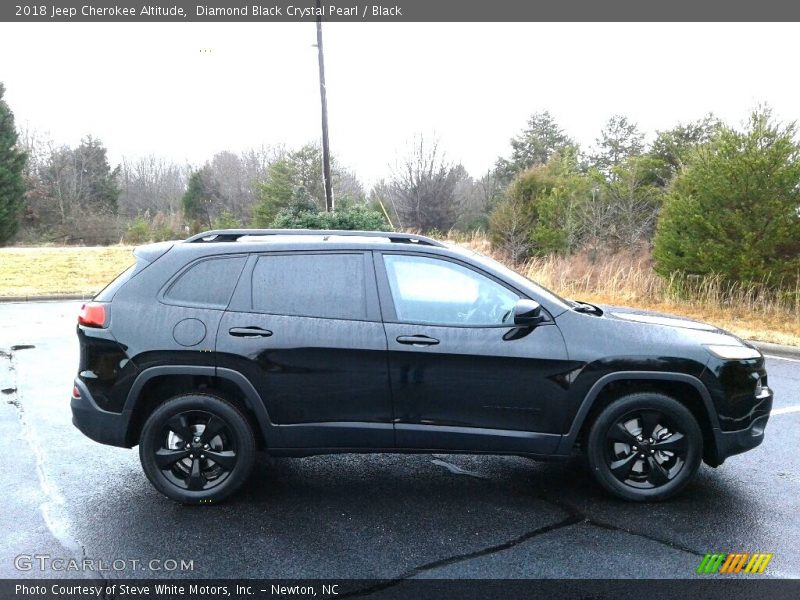 Diamond Black Crystal Pearl / Black 2018 Jeep Cherokee Altitude