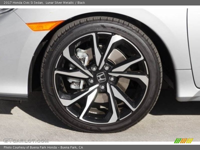 Lunar Silver Metallic / Black 2017 Honda Civic Si Sedan