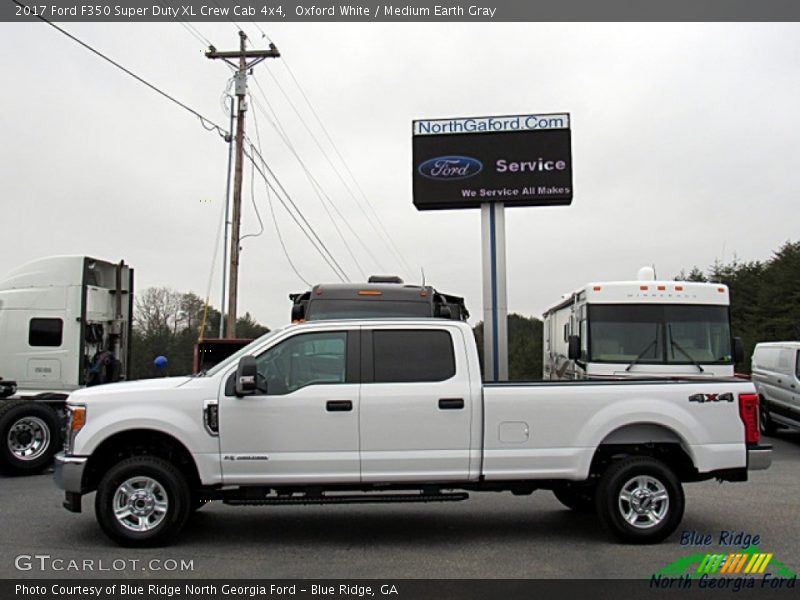 Oxford White / Medium Earth Gray 2017 Ford F350 Super Duty XL Crew Cab 4x4