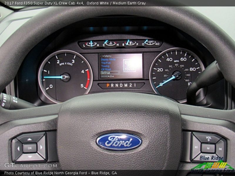 Oxford White / Medium Earth Gray 2017 Ford F350 Super Duty XL Crew Cab 4x4