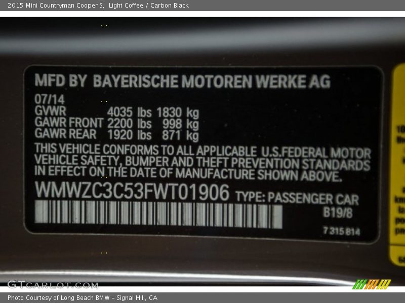 Light Coffee / Carbon Black 2015 Mini Countryman Cooper S