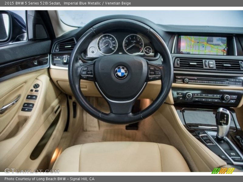 Imperial Blue Metallic / Venetian Beige 2015 BMW 5 Series 528i Sedan