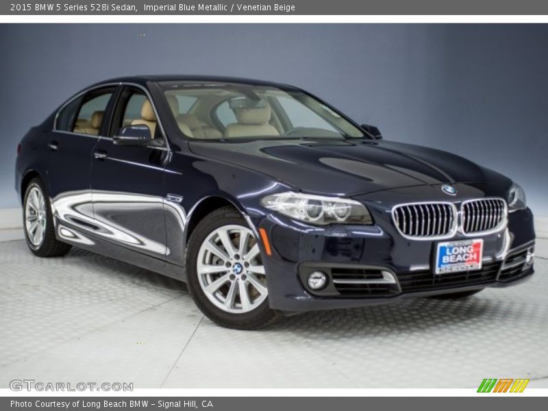Imperial Blue Metallic / Venetian Beige 2015 BMW 5 Series 528i Sedan