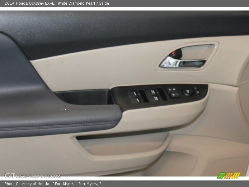 White Diamond Pearl / Beige 2014 Honda Odyssey EX-L