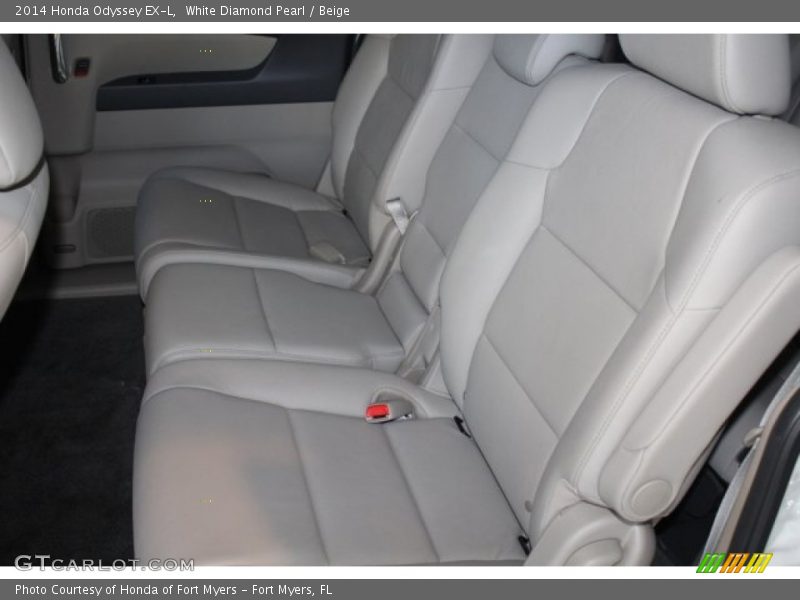 White Diamond Pearl / Beige 2014 Honda Odyssey EX-L