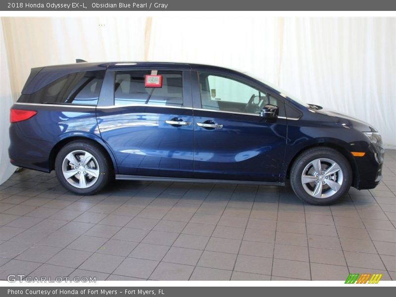 Obsidian Blue Pearl / Gray 2018 Honda Odyssey EX-L