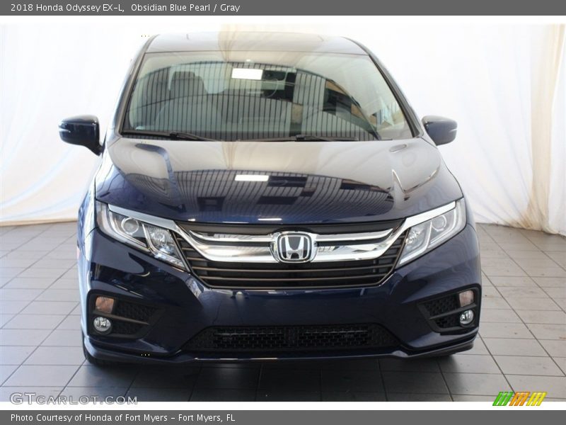 Obsidian Blue Pearl / Gray 2018 Honda Odyssey EX-L