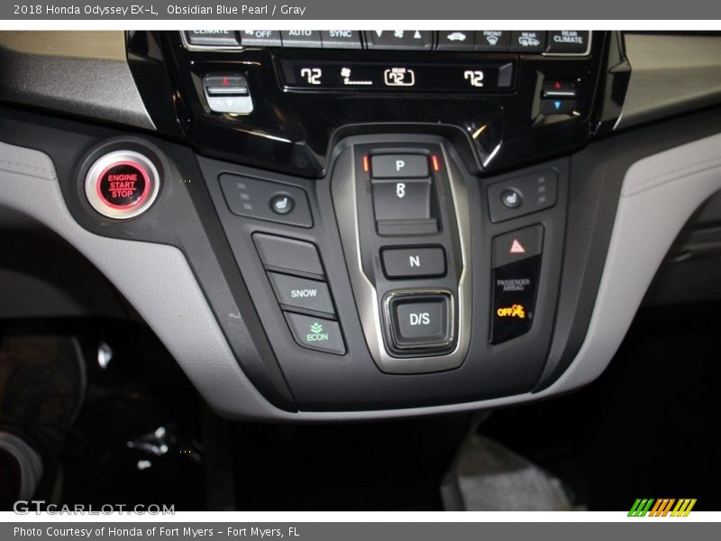 Obsidian Blue Pearl / Gray 2018 Honda Odyssey EX-L