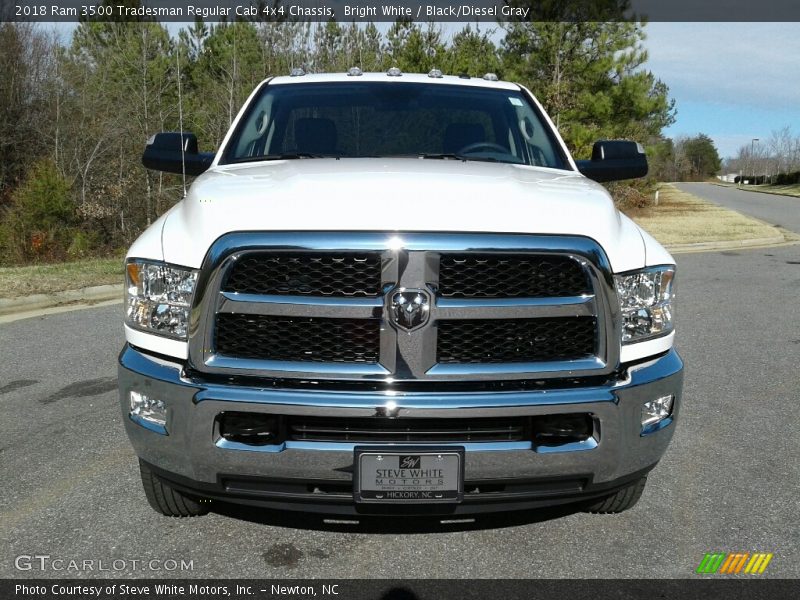 Bright White / Black/Diesel Gray 2018 Ram 3500 Tradesman Regular Cab 4x4 Chassis