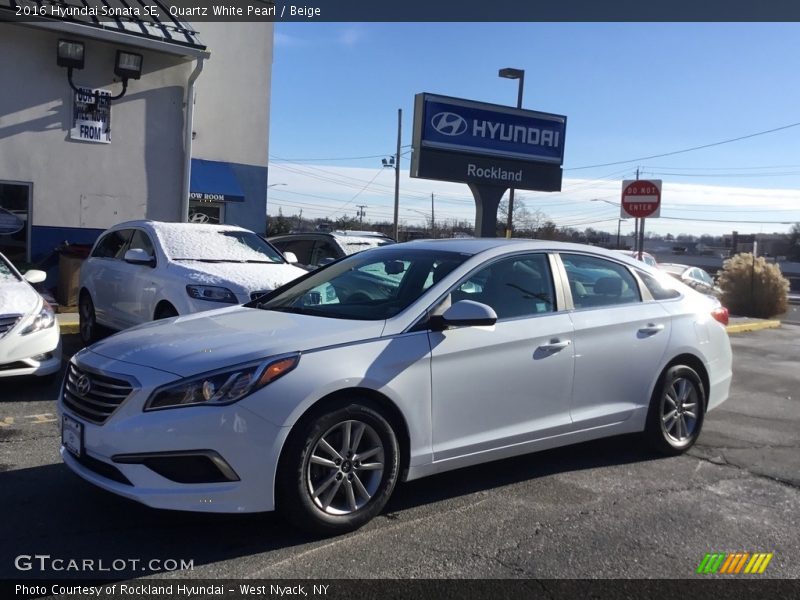 Quartz White Pearl / Beige 2016 Hyundai Sonata SE