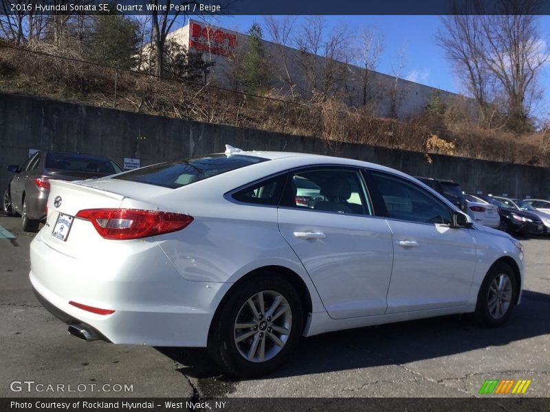 Quartz White Pearl / Beige 2016 Hyundai Sonata SE