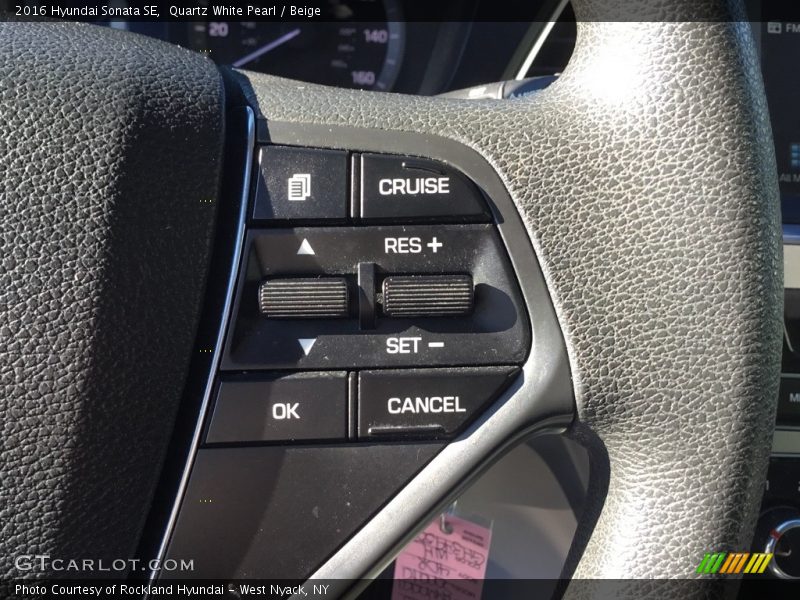 Quartz White Pearl / Beige 2016 Hyundai Sonata SE