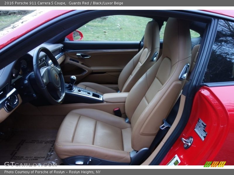 Guards Red / Black/Luxor Beige 2016 Porsche 911 Carrera S Coupe