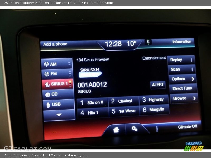 White Platinum Tri-Coat / Medium Light Stone 2012 Ford Explorer XLT
