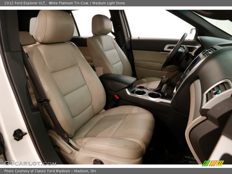 White Platinum Tri-Coat / Medium Light Stone 2012 Ford Explorer XLT