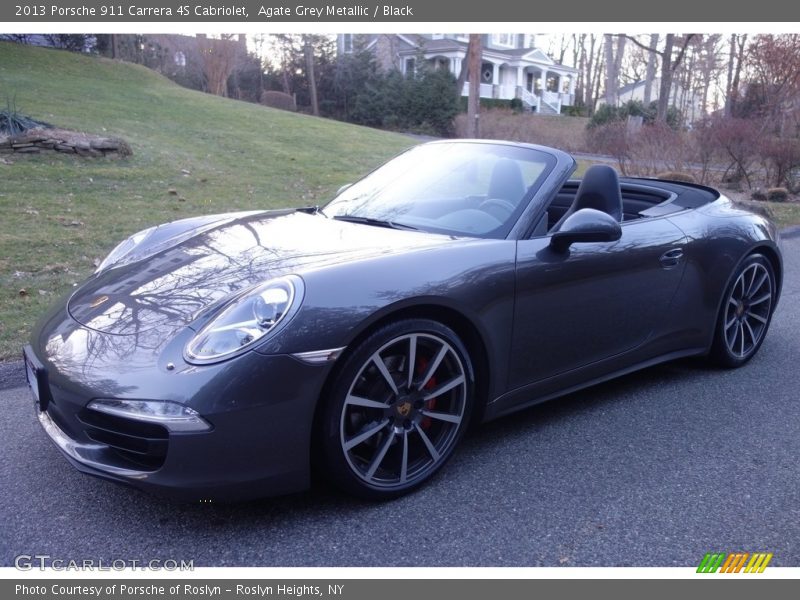 Agate Grey Metallic / Black 2013 Porsche 911 Carrera 4S Cabriolet
