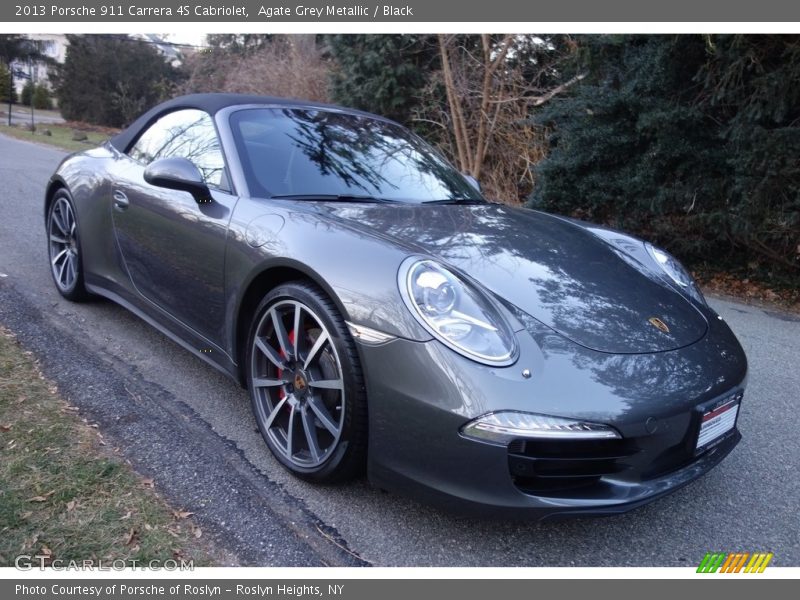 Agate Grey Metallic / Black 2013 Porsche 911 Carrera 4S Cabriolet