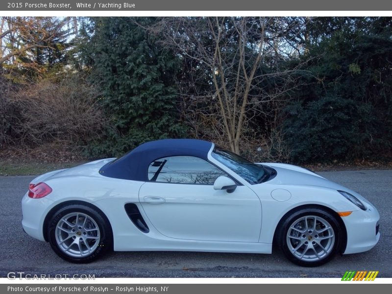 White / Yachting Blue 2015 Porsche Boxster