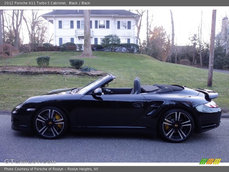 Black / Black 2012 Porsche 911 Turbo S Cabriolet