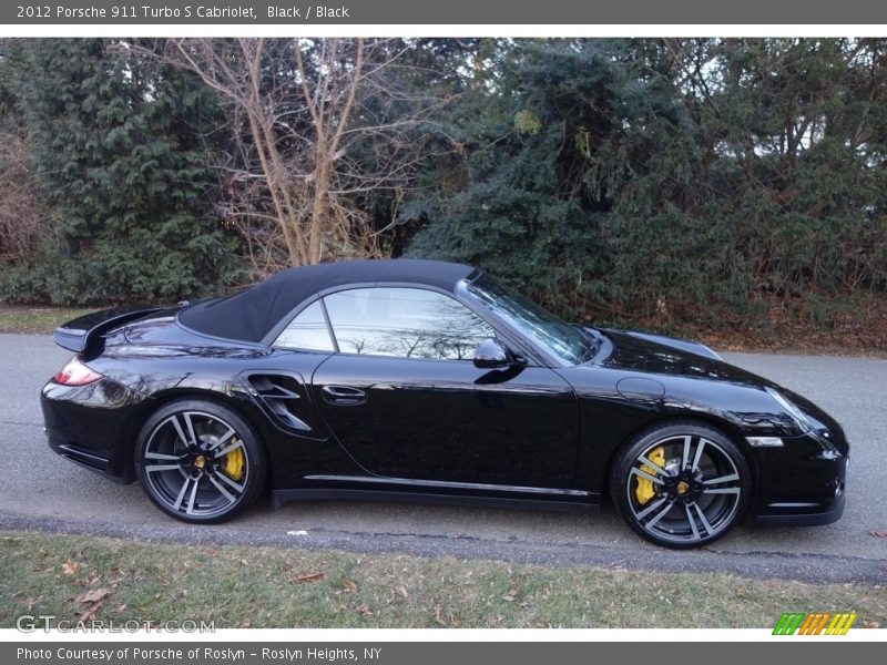 Black / Black 2012 Porsche 911 Turbo S Cabriolet