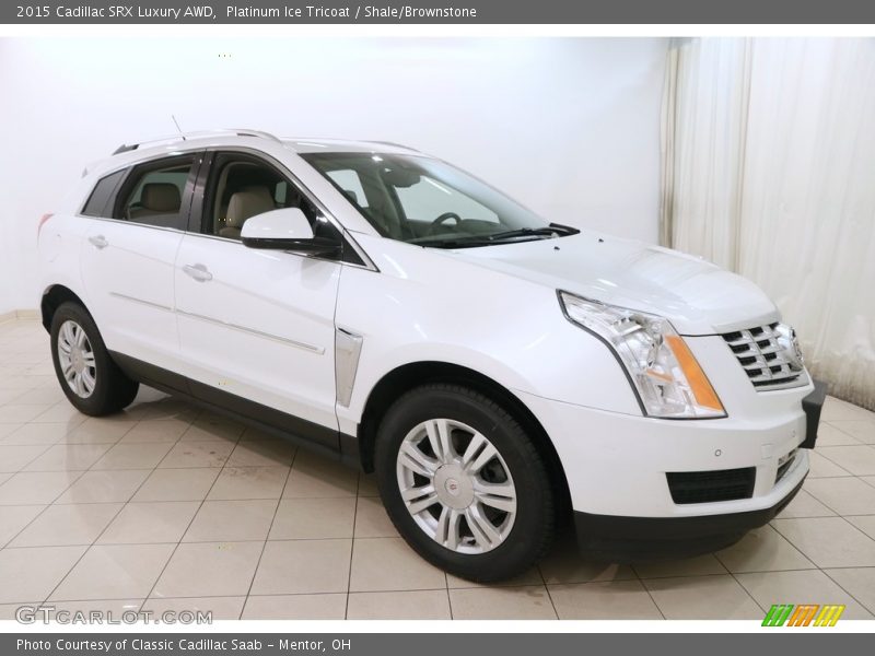 Platinum Ice Tricoat / Shale/Brownstone 2015 Cadillac SRX Luxury AWD