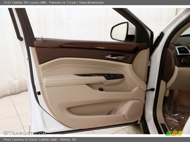 Platinum Ice Tricoat / Shale/Brownstone 2015 Cadillac SRX Luxury AWD