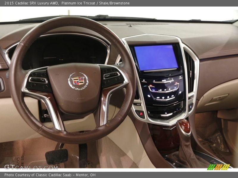 Platinum Ice Tricoat / Shale/Brownstone 2015 Cadillac SRX Luxury AWD