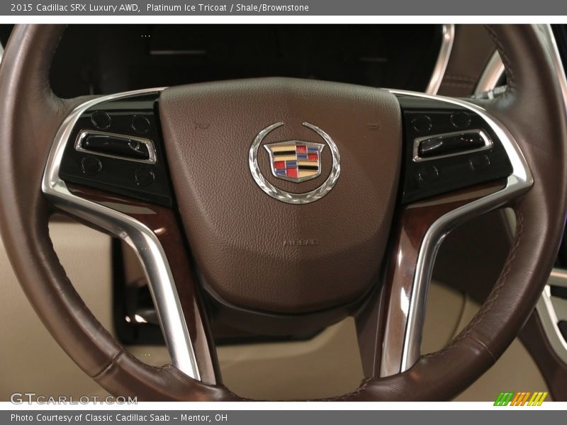 Platinum Ice Tricoat / Shale/Brownstone 2015 Cadillac SRX Luxury AWD