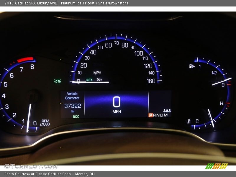 Platinum Ice Tricoat / Shale/Brownstone 2015 Cadillac SRX Luxury AWD