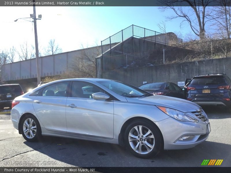 Harbor Gray Metallic / Black 2013 Hyundai Sonata Limited
