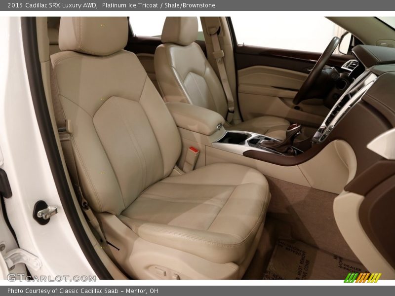 Platinum Ice Tricoat / Shale/Brownstone 2015 Cadillac SRX Luxury AWD