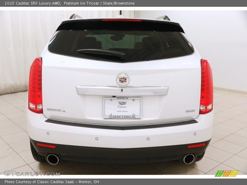 Platinum Ice Tricoat / Shale/Brownstone 2015 Cadillac SRX Luxury AWD