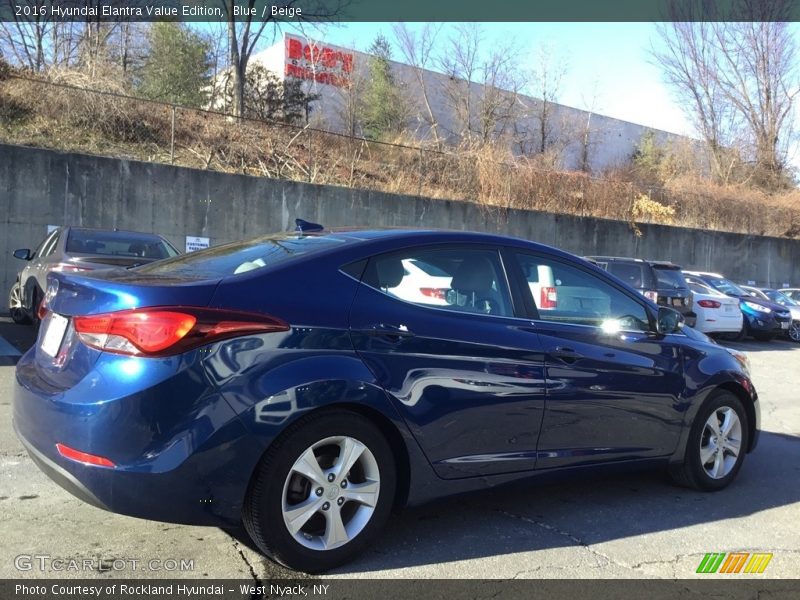 Blue / Beige 2016 Hyundai Elantra Value Edition