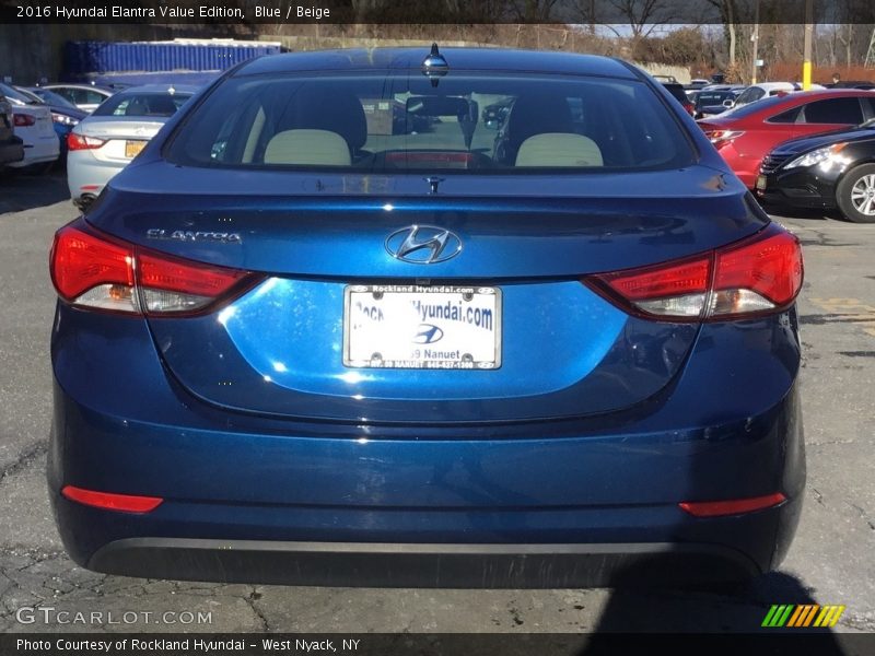 Blue / Beige 2016 Hyundai Elantra Value Edition