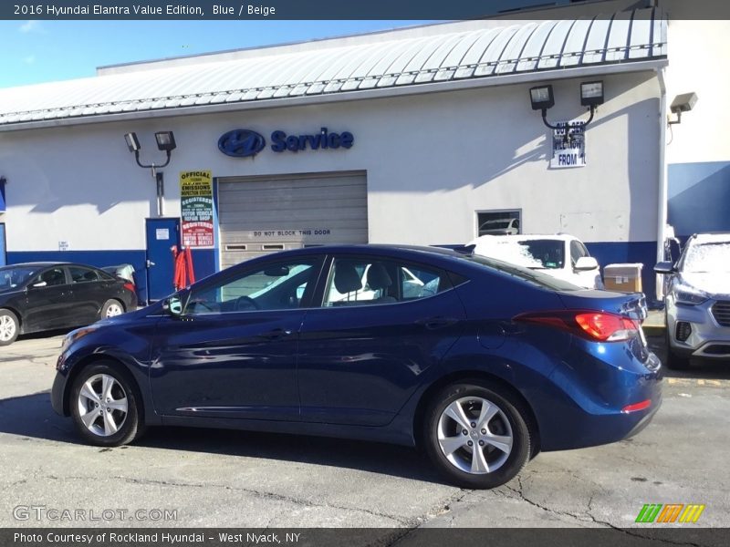 Blue / Beige 2016 Hyundai Elantra Value Edition