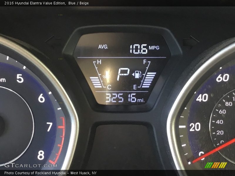 Blue / Beige 2016 Hyundai Elantra Value Edition