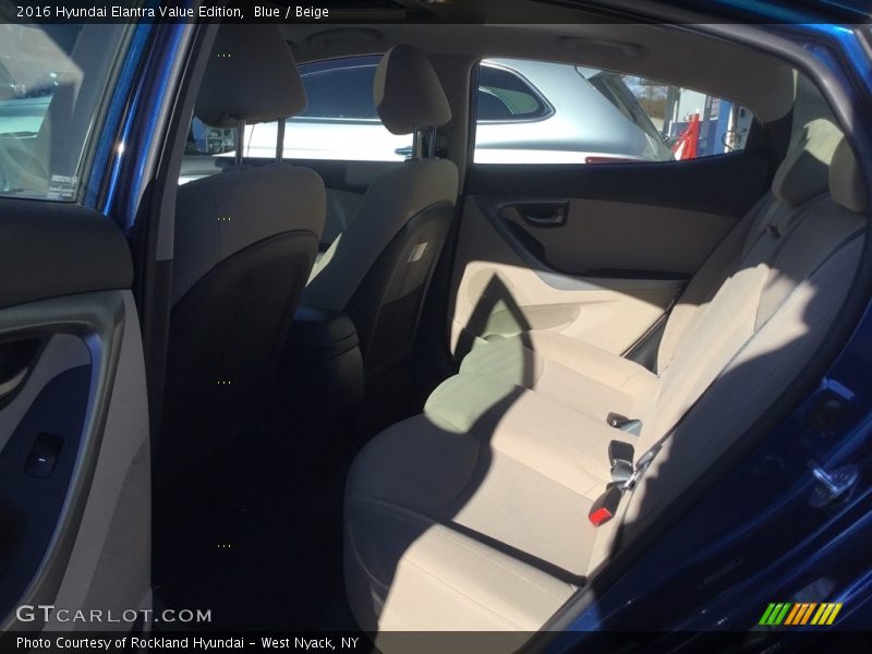 Blue / Beige 2016 Hyundai Elantra Value Edition