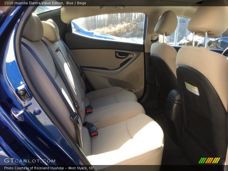 Blue / Beige 2016 Hyundai Elantra Value Edition