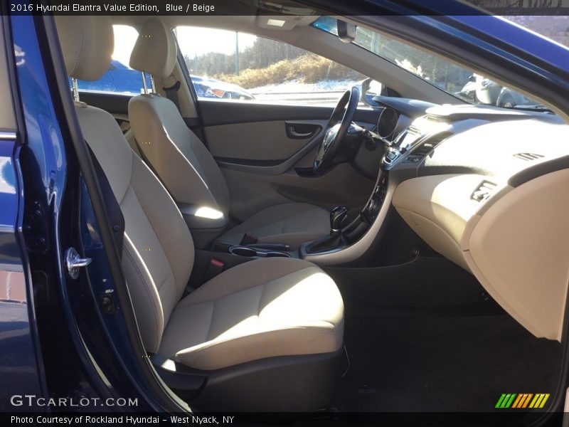 Blue / Beige 2016 Hyundai Elantra Value Edition