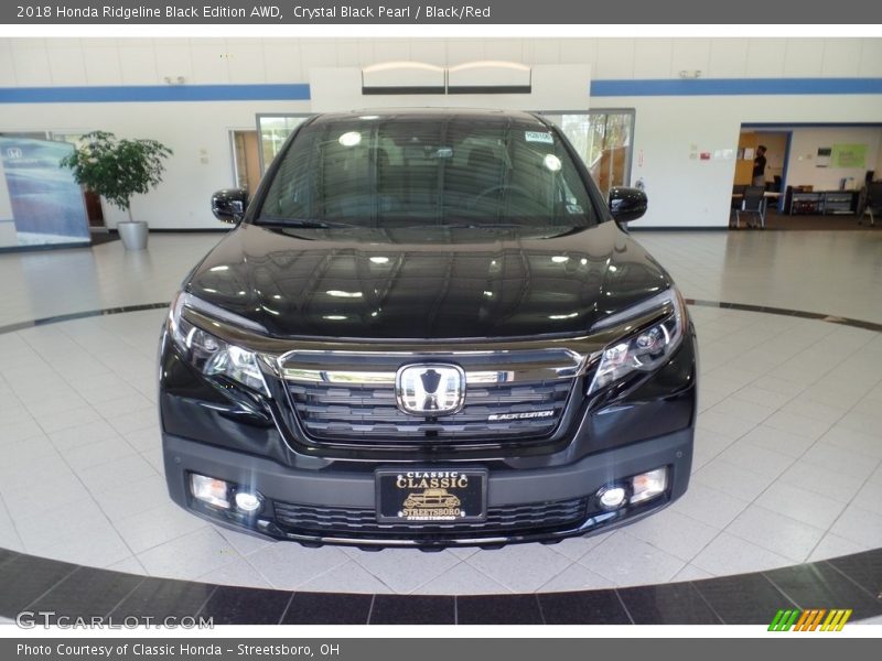 Crystal Black Pearl / Black/Red 2018 Honda Ridgeline Black Edition AWD