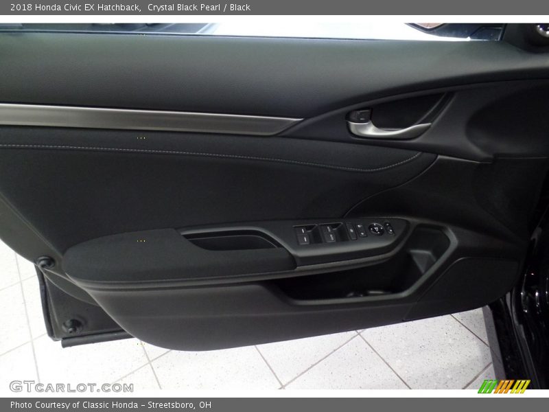 Crystal Black Pearl / Black 2018 Honda Civic EX Hatchback