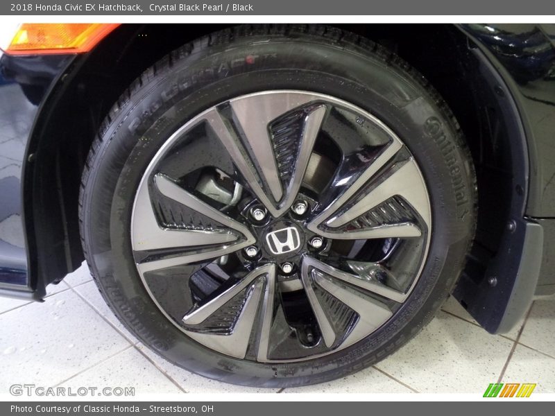 Crystal Black Pearl / Black 2018 Honda Civic EX Hatchback